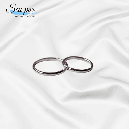 Aliança Clássica (Par) (Inoxidável) - Seu Par